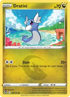 Dratini card from Silver Tempest, number 129/195
