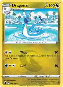 Dragonair card from Silver Tempest, number 130/195