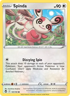 Spinda card from Silver Tempest, number 141/195