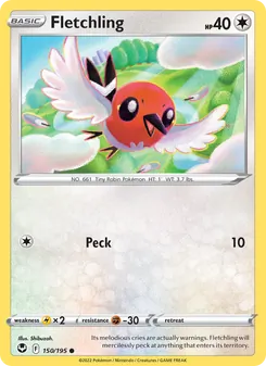 Fletchling card from Silver Tempest, number 150/195