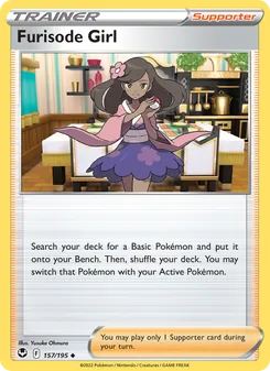 Furisode Girl card from Silver Tempest, number 157/195