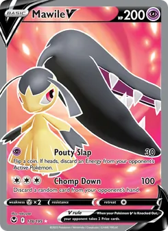 Mawile V card from Silver Tempest, number 178/195