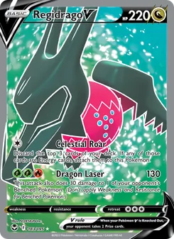 Regidrago V card from Silver Tempest, number 183/195