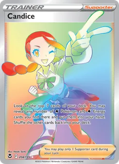 Candice card from Silver Tempest, number 204/195