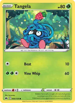 Tangela card from Crown Zenith, number 004/159
