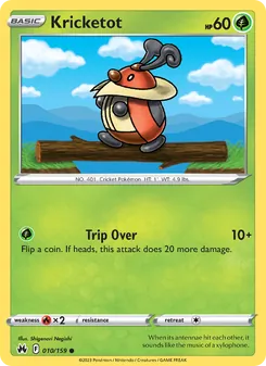 Kricketot card from Crown Zenith, number 010/159