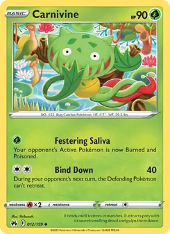 Carnivine card from Crown Zenith, number 012/159