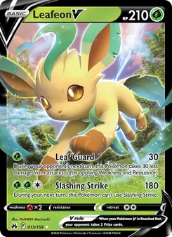 Leafeon V card from Crown Zenith, number 013/159