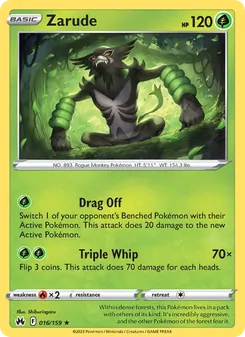 Zarude card from Crown Zenith, number 016/159