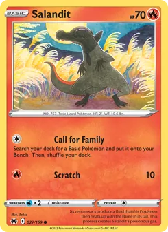 Salandit card from Crown Zenith, number 027/159