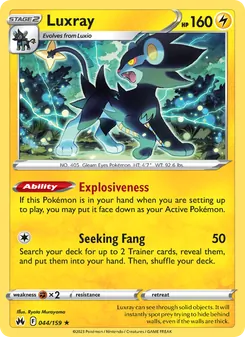 Luxray card from Crown Zenith, number 044/159