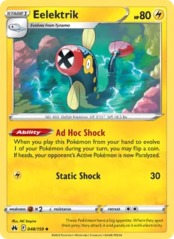 Eelektrik card from Crown Zenith, number 048/159