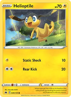 Helioptile card from Crown Zenith, number 049/159