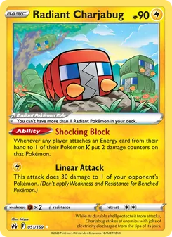 Radiant Charjabug card from Crown Zenith, number 051/159