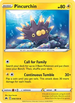 Pincurchin card from Crown Zenith, number 056/159