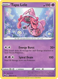 Tapu Lele card from Crown Zenith, number 064/159