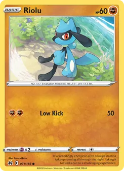 Riolu card from Crown Zenith, number 071/159