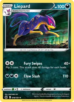 Liepard card from Crown Zenith, number 078/159