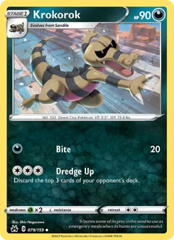 Krokorok card from Crown Zenith, number 079/159