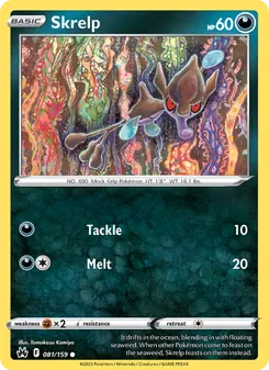 Skrelp card from Crown Zenith, number 081/159
