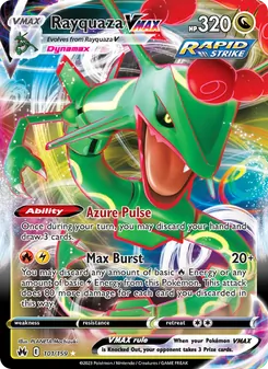 Rayquaza VMAX card from Crown Zenith, number 101/159