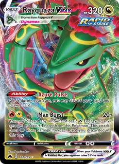 Rayquaza VMAX card from Crown Zenith, number 102/159