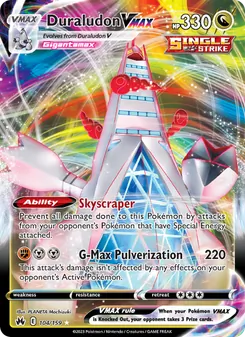 Duraludon VMAX card from Crown Zenith, number 104/159