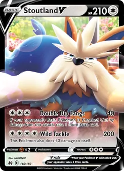 Stoutland V card from Crown Zenith, number 116/159