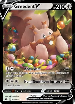 Greedent V card from Crown Zenith, number 120/159