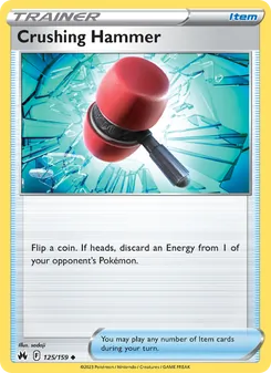 Crushing Hammer card from Crown Zenith, number 125/159