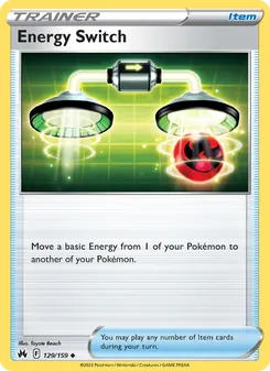 Energy Switch card from Crown Zenith, number 129/159