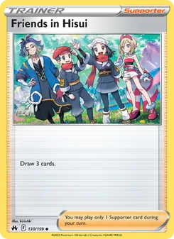 Friends in Hisui card from Crown Zenith, number 130/159