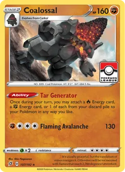 Coalossal card from Rebel Clash, number 107/192