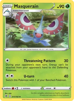 Masquerain card from Rebel Clash, number 11/192