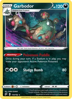 Garbodor card from Rebel Clash, number 118/192