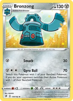 Bronzong card from Rebel Clash, number 130/192