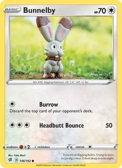 Bunnelby card from Rebel Clash, number 146/192