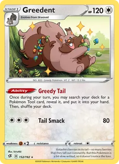 Greedent card from Rebel Clash, number 152/192