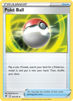 Poké Ball card from Rebel Clash, number 164/192