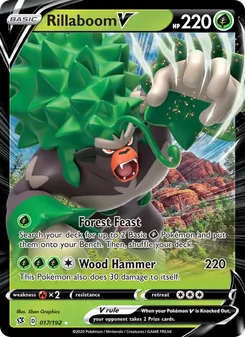 Rillaboom V card from Rebel Clash, number 17/192