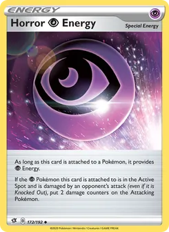 Horror Psychic Energy card from Rebel Clash, number 172/192