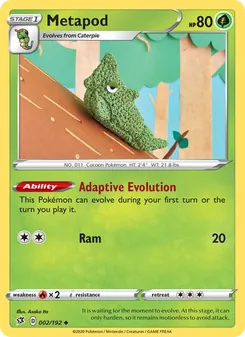 Metapod card from Rebel Clash, number 2/192