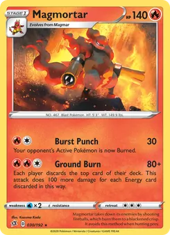 Magmortar card from Rebel Clash, number 30/192