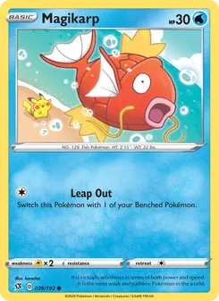 Magikarp card from Rebel Clash, number 39/192
