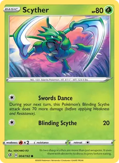 Scyther card from Rebel Clash, number 4/192