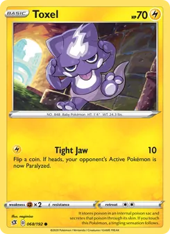 Toxel card from Rebel Clash, number 68/192