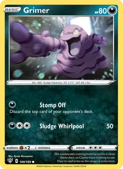 Grimer card from Darkness Ablaze, number 100/189