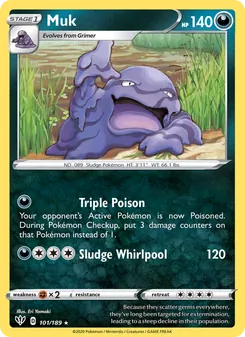Muk card from Darkness Ablaze, number 101/189