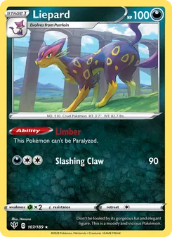 Liepard card from Darkness Ablaze, number 107/189