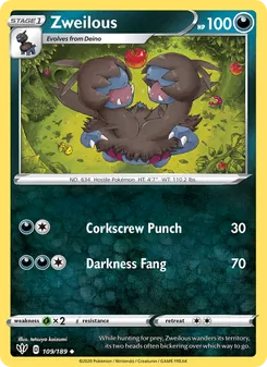 Zweilous card from Darkness Ablaze, number 109/189